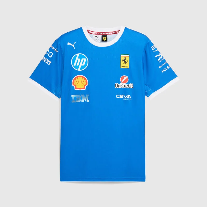CAMISETA SCUDERIA FERRARI AZUL 2025