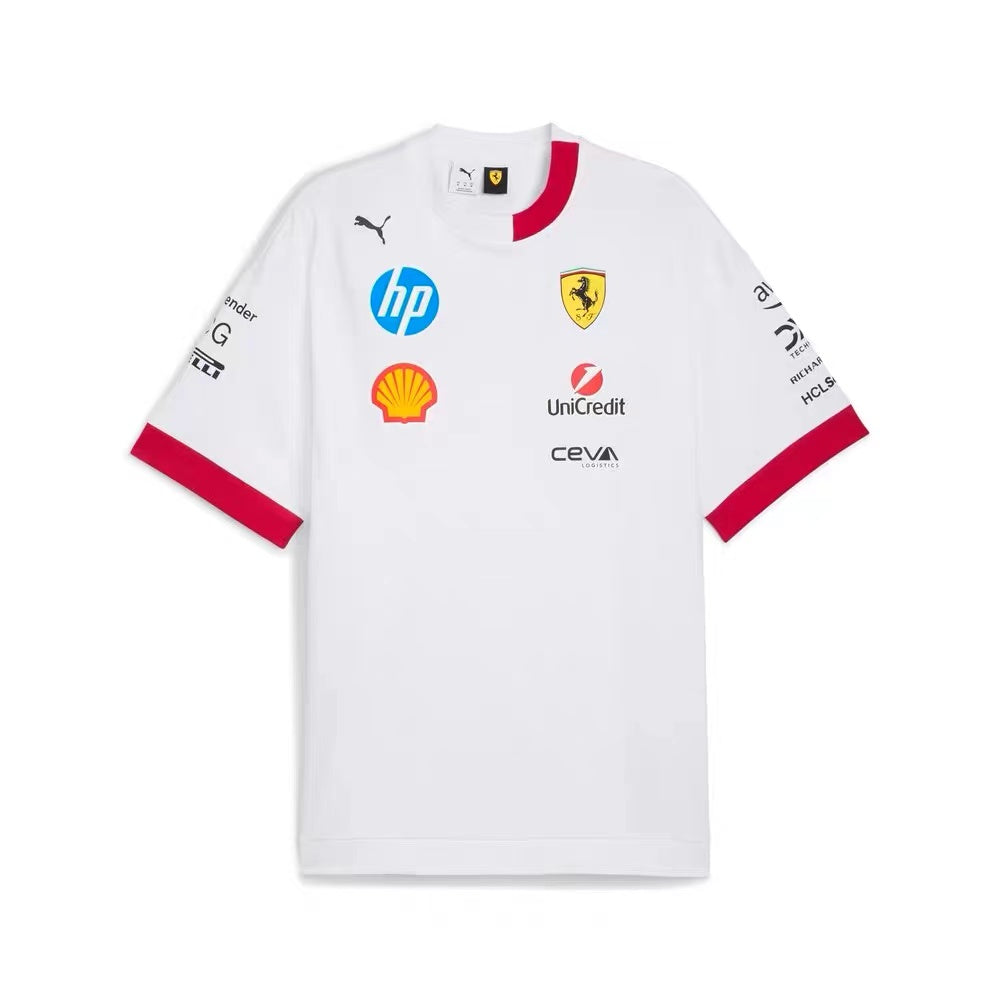 CAMISETA SCUDERIA FERRARI 2025 - WHITE VERSION