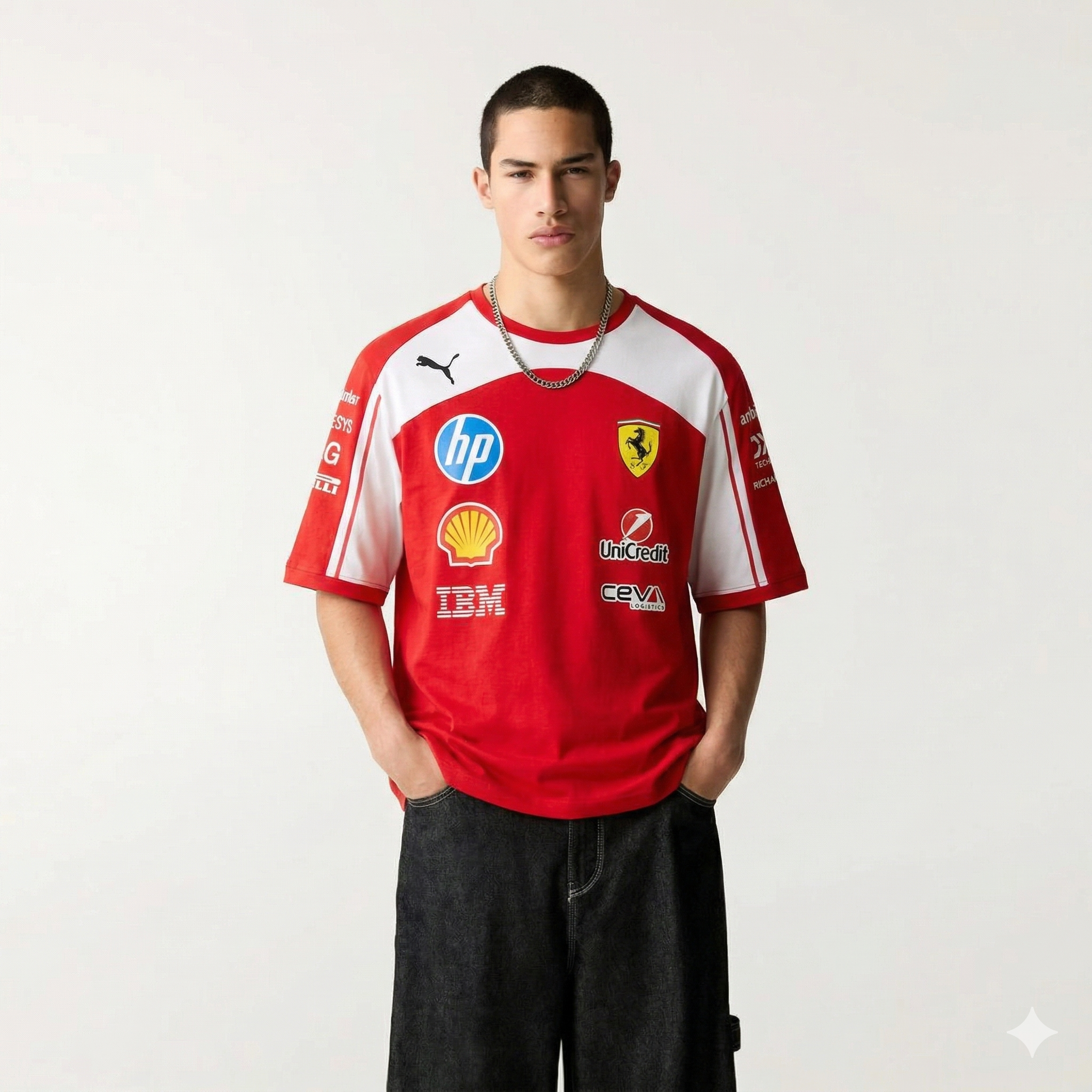 CAMISETA SCUDERIA FERRARI 2026 - WHITE VERSION