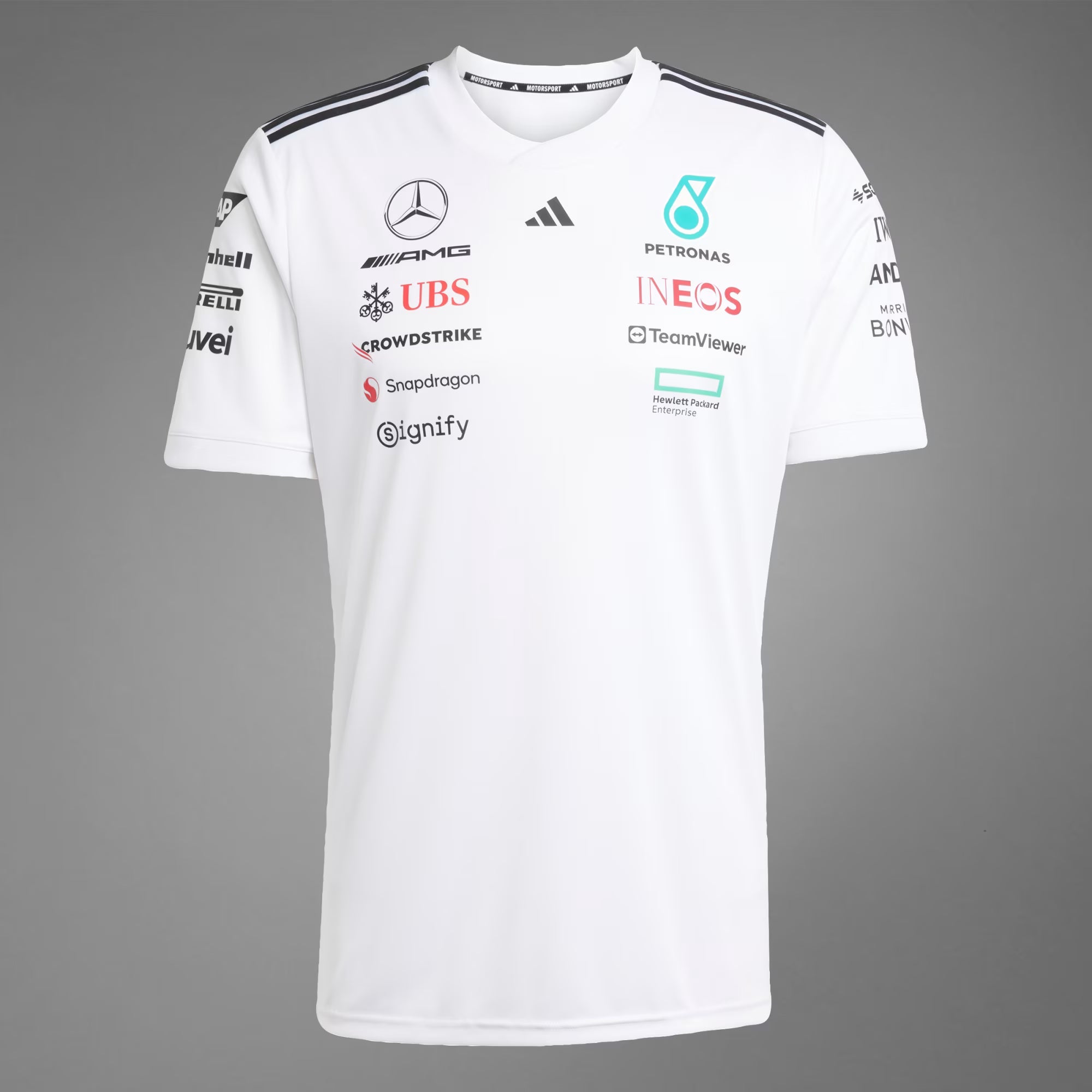 CAMISETA MERCEDES AMG PETRONAS - WHITE EDITION 2025