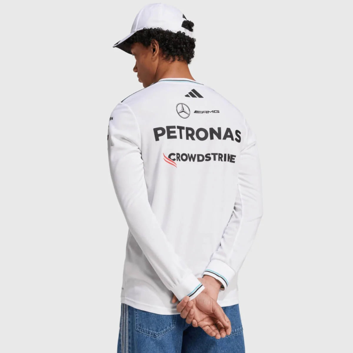CAMISA MERCEDES AMG PETRONAS 2025 - WHITE EDITION MANGA LONGA