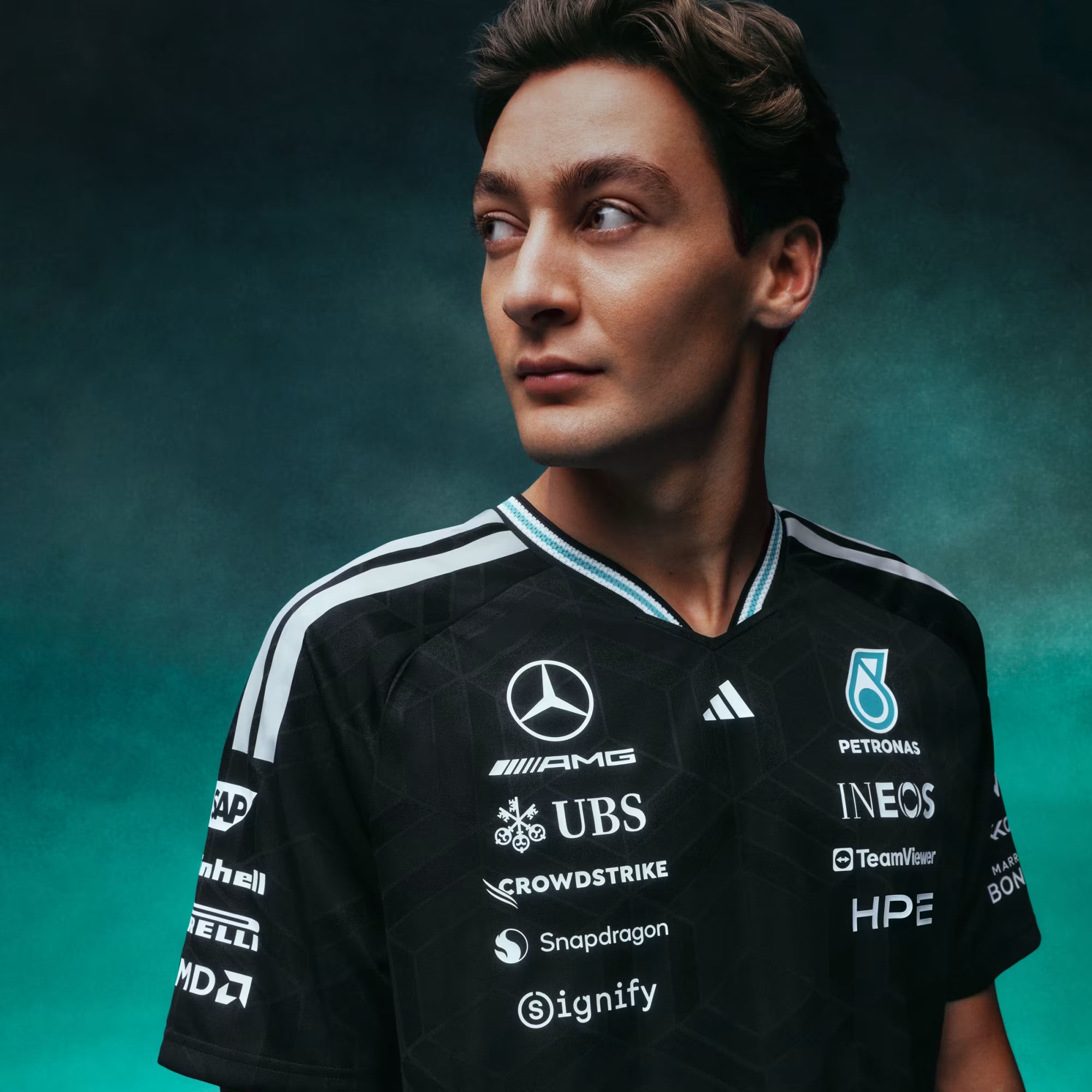 CAMISETA MERCEDES AMG-PETRONAS 2026 - BLACK VERSION