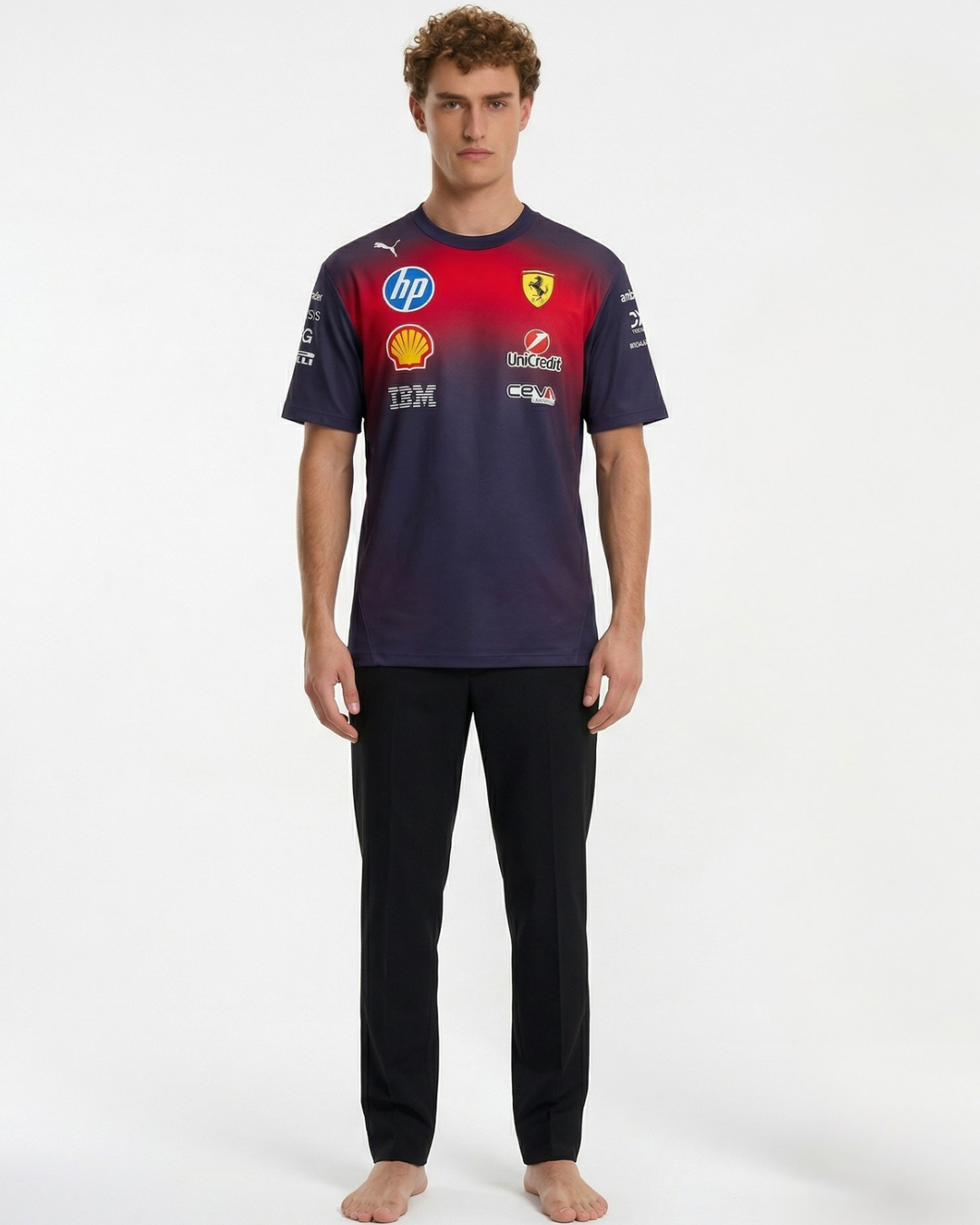CAMISETA SCUDERIA FERRARI F1 TEAM 2026 - EDIÇÃO ESPECIAL NIGHT PUMA